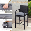 3-Piece Patio Wicker Bar Set with Rattan Chairs product image