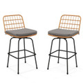 360° Patio Swivel Bar Stools with Backrests (2-Pack) product image