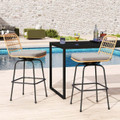 360° Patio Swivel Bar Stools with Backrests (2-Pack) product image