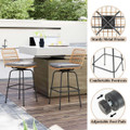 360° Patio Swivel Bar Stools with Backrests (2-Pack) product image