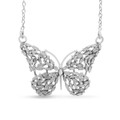 1-Carat Baguette Diamond Butterfly Necklace  product image