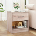 Bedside Table Nightstand with Drawer and Open Storage Shelf product image