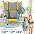 48-Inch Toddler Trampoline with Safety Enclosure Net product image