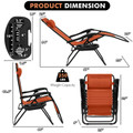 Folding Zero Gravity Reclining Lounge Chairs (2-Pack) product image