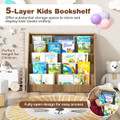 5-Tier Kids' Bookshelf with Deep Compartments (3 Colors) product image