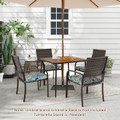 5-Piece Patio Dining Set with Wood-Plastic Tabletop product image