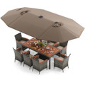 11-Piece LED Lighted Patio Dining Set with Umbrella product image