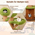 48-Inch Mushroom Condo Cat Tree with 2 Plush Perches product image