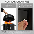 3-in-1 Vertical Charcoal Smoker Portable BBQ Grill product image