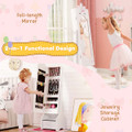 Kids Princess Makeup Vanity Set with Jewelry Cabinet product image