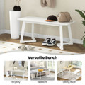 42" Modern Entryway Bench with Rubber Wood Legs product image