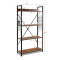 4-Tier Industrial Open-Storage Bookshelf product image