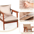 8-Pieces Rattan Acacia Wood Patio Furniture Set  product image