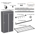 2-Tier Clothing Rack with Cover product image