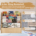 4-Tier Kids Wooden Bookshelf product image