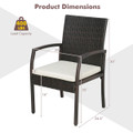 7-Piece Patio Wicker Dining Set with Acacia Wood Tabletop product image