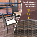 7-Piece Patio Wicker Dining Set with Acacia Wood Tabletop product image