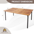 5-Piece Patio Wicker Dining Set with Acacia Wood Armchairs product image