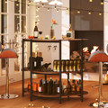 3-Tier Home Bar Unit with Stemware Racks product image