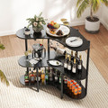 3-Tier Home Bar Unit with Stemware Racks product image