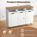 Buffet Sideboard with 3 Cabinets and Shelves  product image