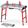 Welding Table with Adjustable Height and 2 Bar Clamps - 42" x 21" product image
