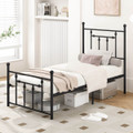 Twin/Full/Queen Metal Bed Frame with Under-Bed Storage product image