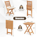 3-Piece Folding Outdoor Bistro Set  product image