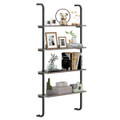 4-Tier Industrial Wall-Mounted Ladder Shelf  product image