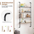 4-Tier Industrial Wall-Mounted Ladder Shelf  product image