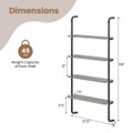 4-Tier Industrial Wall-Mounted Ladder Shelf  product image