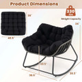 Oversized PE Wicker Patio Rocking Chair product image