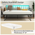 Twin Size Daybed with Pop-up Trundle, Charging Station and Built-In LED Lights product image