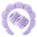Non-Slip Bubble Spa Headband with Wristbands (3-Pack) product image