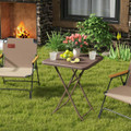 23.5" Indoor or Outdoor Square Plastic Folding Table product image