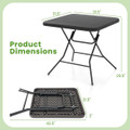 31.5" Indoor or Outdoor Square Plastic Folding Table product image
