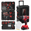 599-Piece Portable Tool Set with Rolling Toolbox & 21V Max Cordless Drill product image