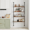 4-Tier Wall-Mounted Ladder Shelf with Heavy-Duty Metal Frame product image