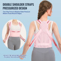Back Brace Posture Corrector for Women: Shoulder Straightener Adjustable Full Back Support- Scoliosis Hunchback Spine Corrector (Pink-Szie M) product image