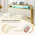 Bed Frame with LED Lights and Charging Station product image