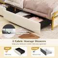 Bed Frame with LED Lights and Charging Station product image