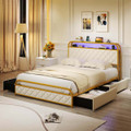 Bed Frame with LED Lights and Charging Station product image