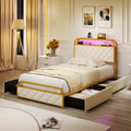 Bed Frame with LED Lights and Charging Station product image