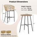 3-Piece Rope-Woven Patio Bar Set  product image