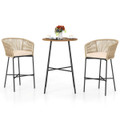 3-Piece Rope-Woven Patio Bar Set  product image