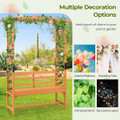6.5 ft Tall Patio Garden Arbor with 2-Seat Bench  product image