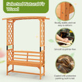 6.5 ft Tall Patio Garden Arbor with 2-Seat Bench  product image