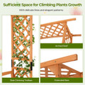 6.5 ft Tall Patio Garden Arbor with 2-Seat Bench  product image