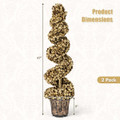 4-Foot Artificial Topiary Spiral Tree (Set of 2) product image
