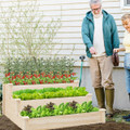 3-Tier Wooden Raised Garden Bed with Open-Ended Base  product image